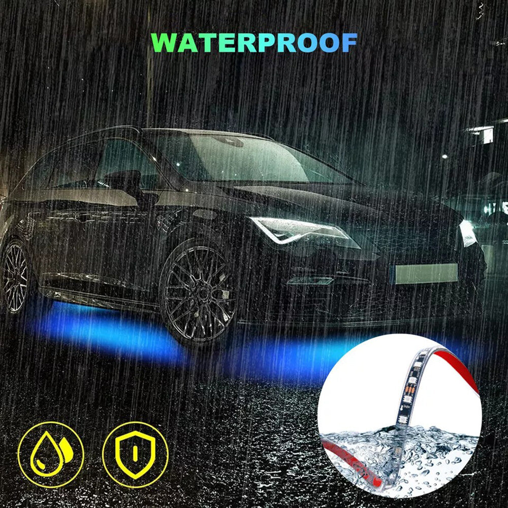 RGB Car Underglow Light Strip Underbody System Neon Light Kit