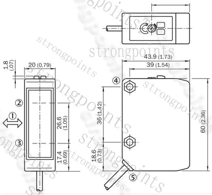 1PC SICK WTB250-2N1141 Photoelectric proximity sensor ,NPN ,