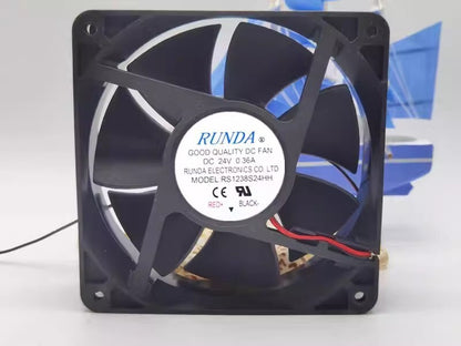 RUNDA RS1238S24HH 12038 DC24V 0.36A 12CM 2-wire silent cooling fan
