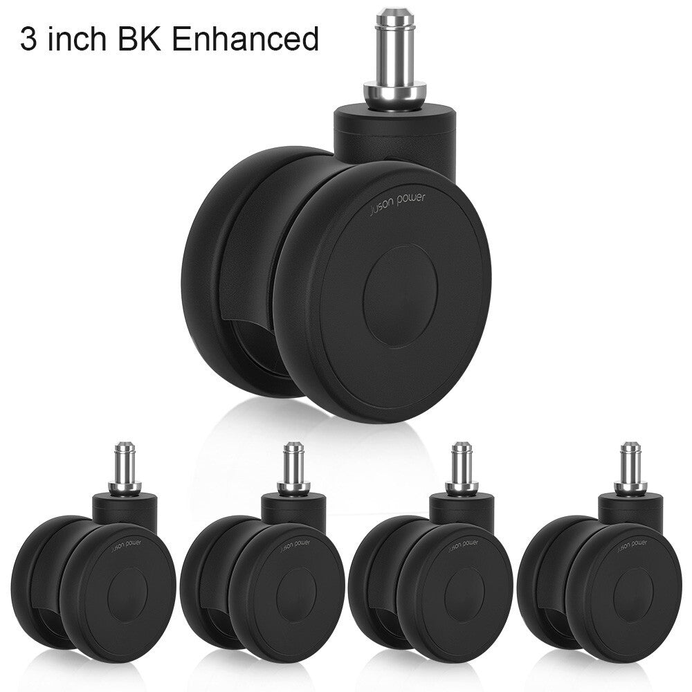 5PCS Office Chair Wheels casters 3 inch Silent chair Wheels for Hardwood Floors
