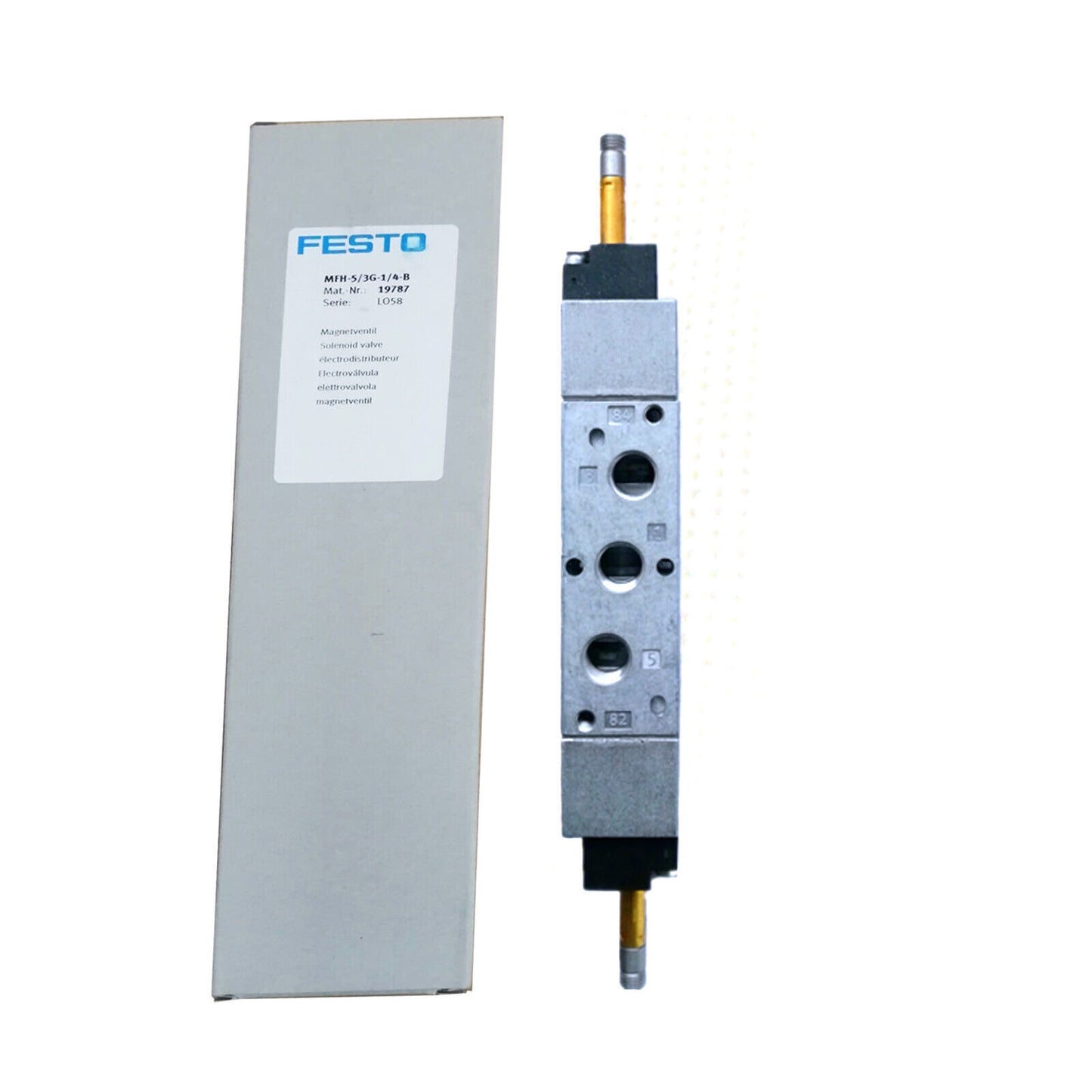 new FESTO MFH5/3G-1/4-B 19787 Pneumatic Solenoid Valve - FESTO