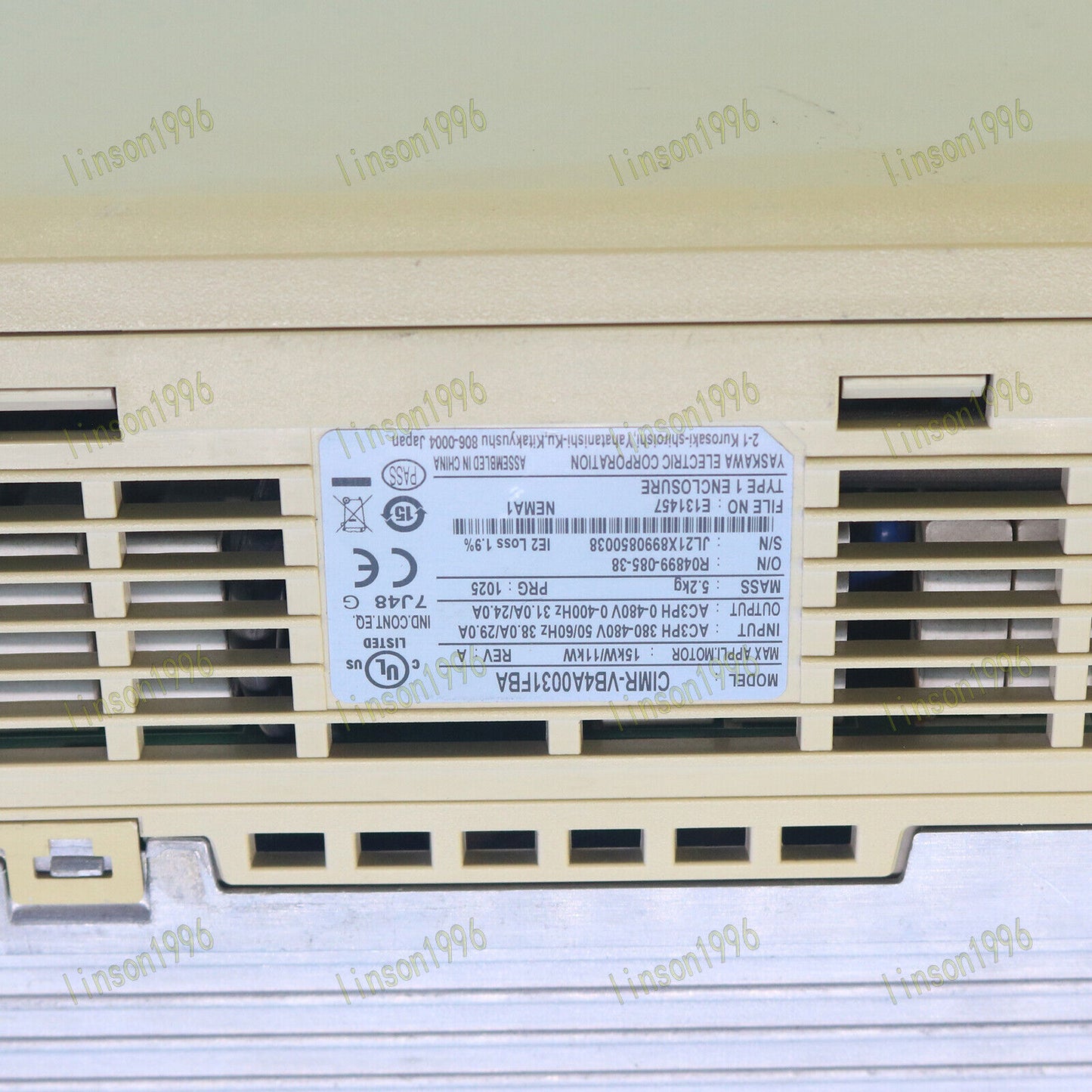 Used Yaskawa Inverter yaskawa CIMR-VB4A0031FBA 15KW/11KW 380V V1000 - YASKAWA