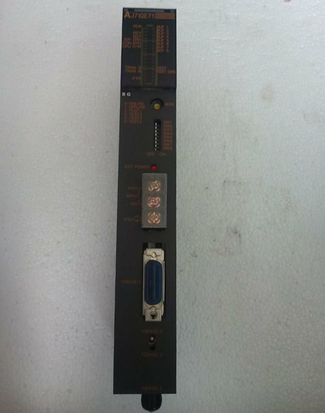 Used Mitsubishi Melsec AJ71QE71 Ethernet Module, Tested Good Condition - MITSUBISHI MELSEC