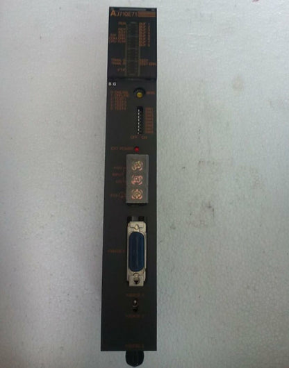 Used Mitsubishi Melsec AJ71QE71 Ethernet Module, Tested Good Condition - MITSUBISHI MELSEC