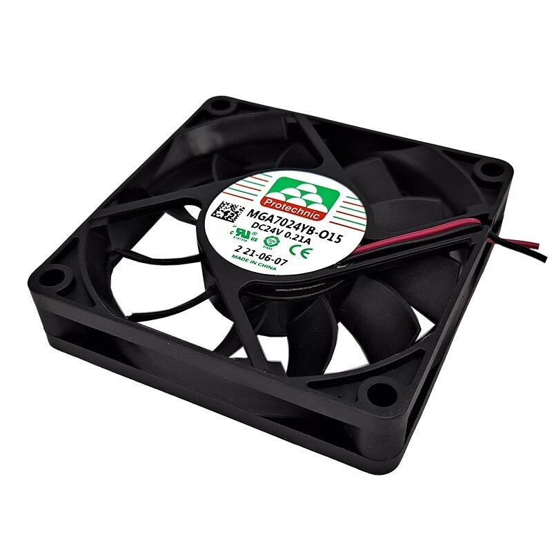 Protechnic MGA7024YB-O15 7015 24V 0.21A 2-Wire Axial Cooling Fan