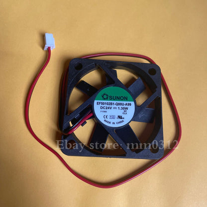new SUNON EF50102B1-Q00U-A99 DC 24V 1.30W 5cm mute cooling fan
