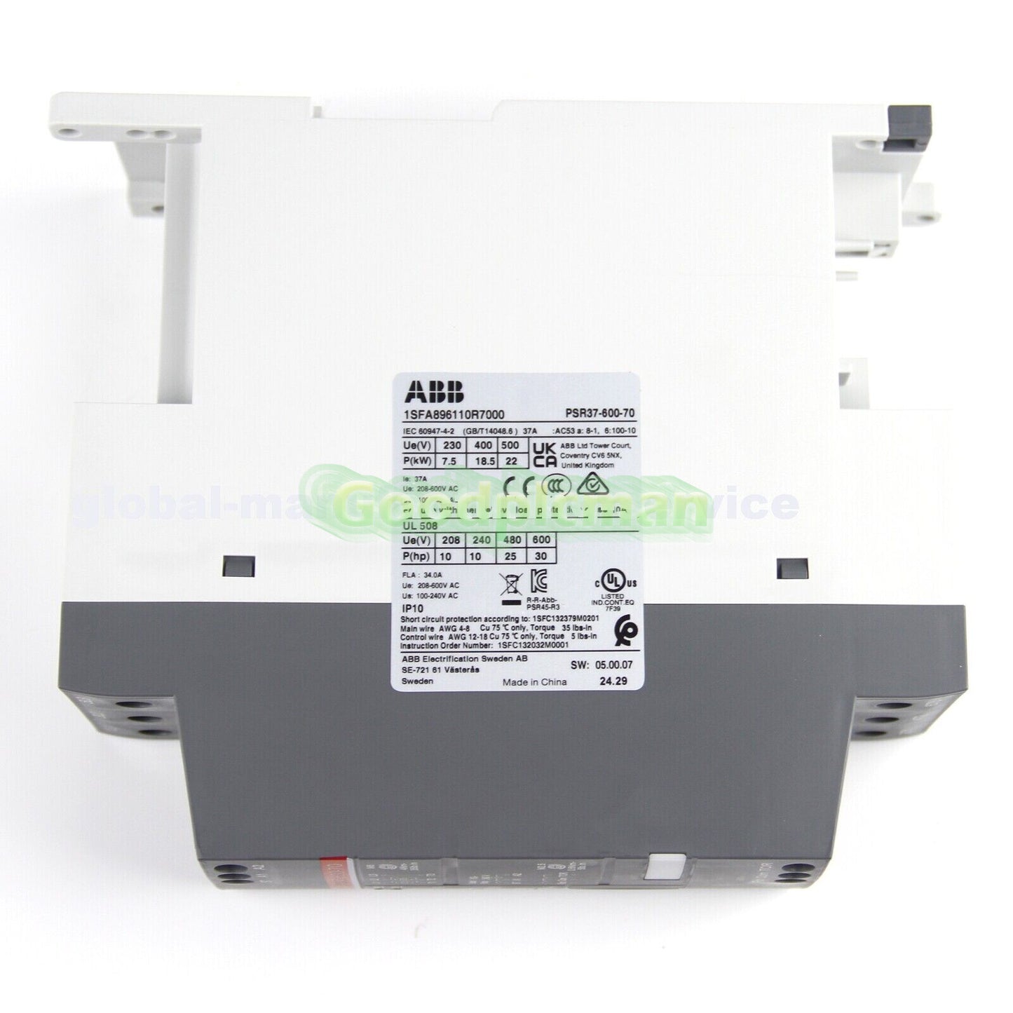 ABB PSR37-600-70 1SFA896110R7000 Soft Starter 37A 18.5kw