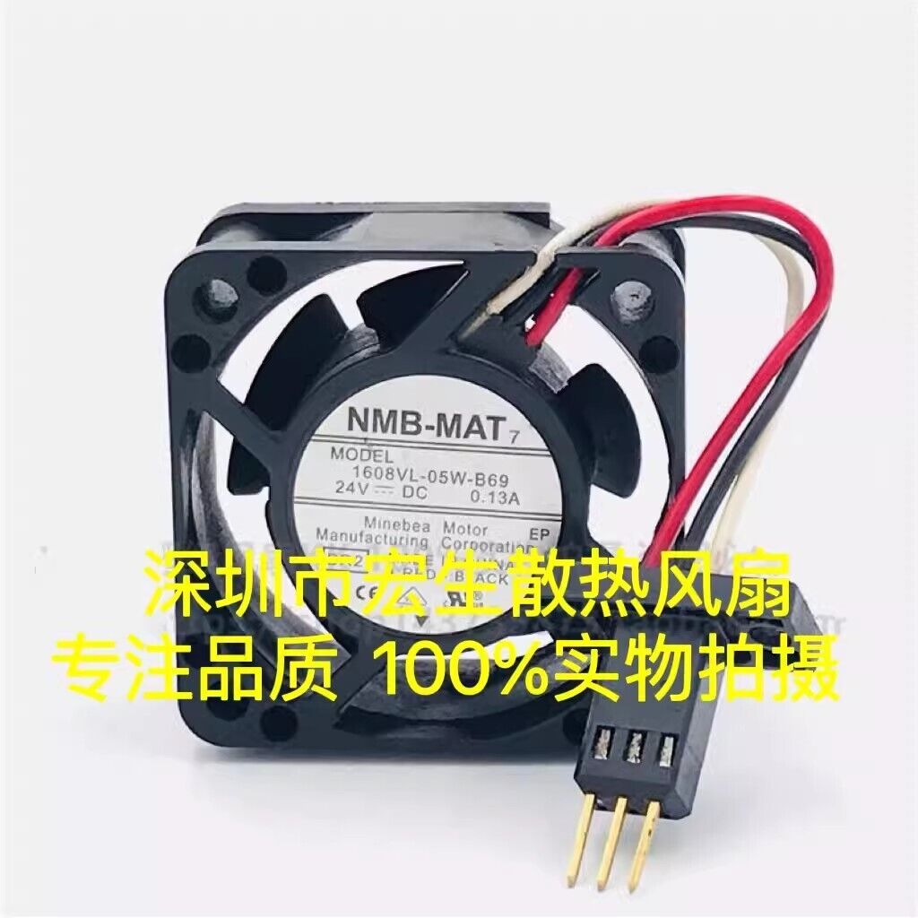 NMB 1608VL-05W-B69 DC24V 0.13A 4CM 3-Pin Inverter Cooling Fan