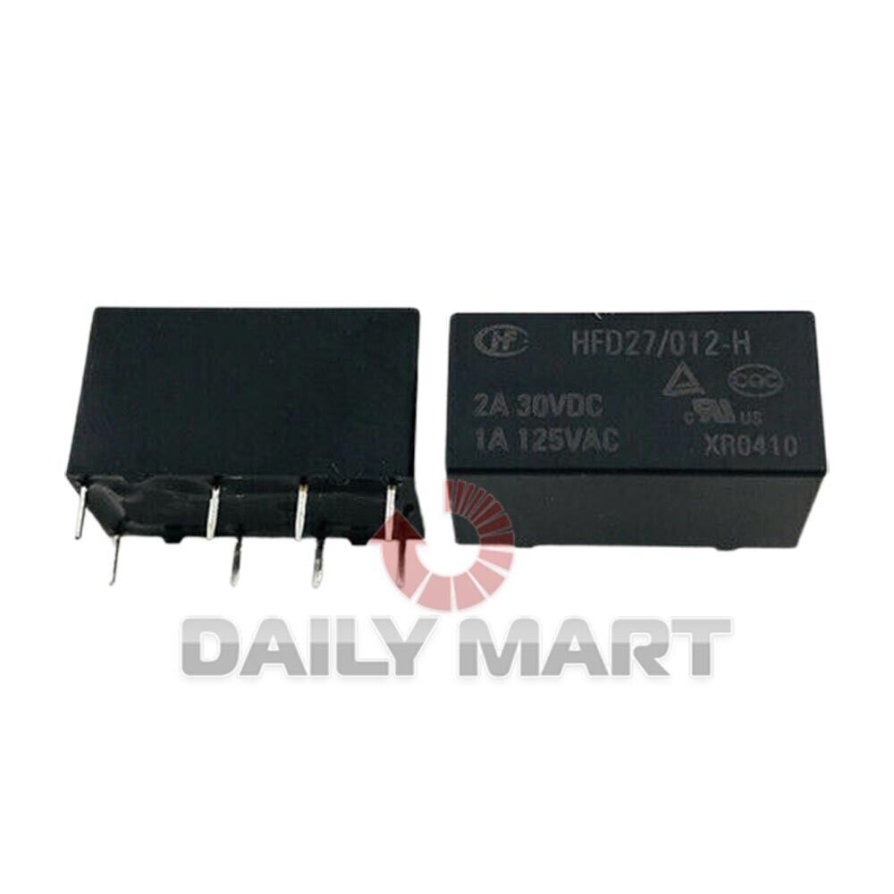 new 10PCS/ HONGFA HFD27-012-H Power Relay 1A125VAC