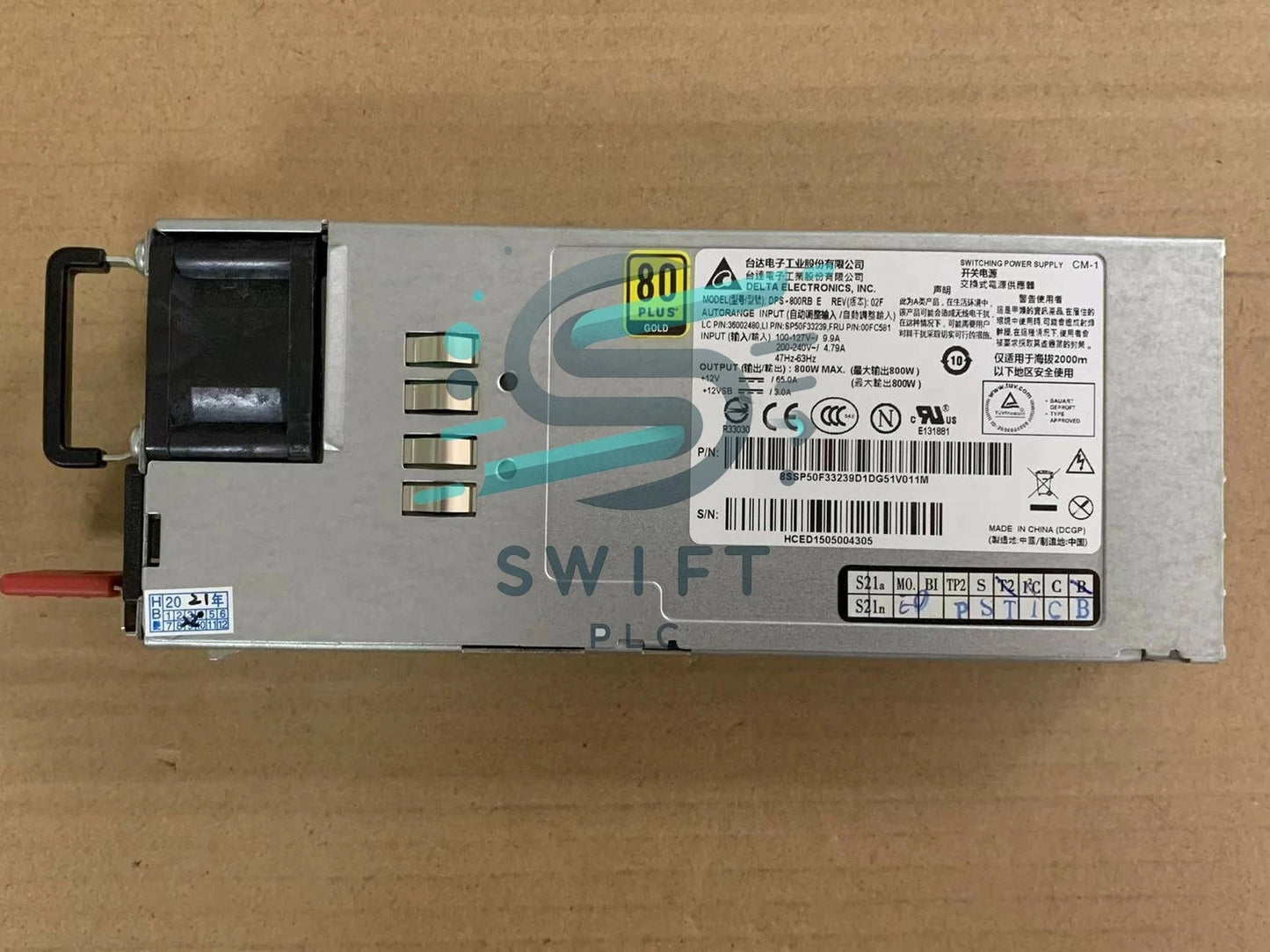 Lenovo RD430 530 630 800W 03X4368 03X3822 36002178 DPS800RB E 02F Power Supply