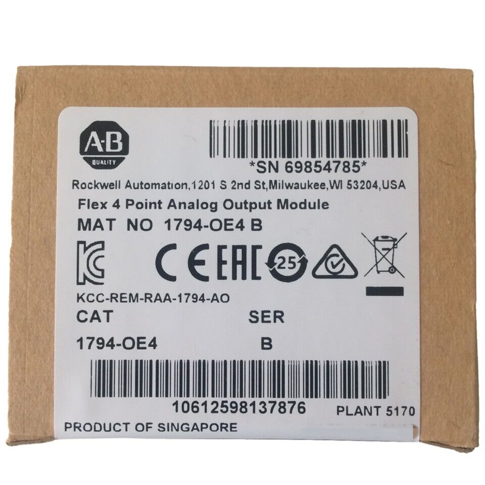 Allen-Bradley AB 1794OE4 Flex 4-Point Analog Output Module - High Precision Signal Output - ALLEN-BRADLEY
