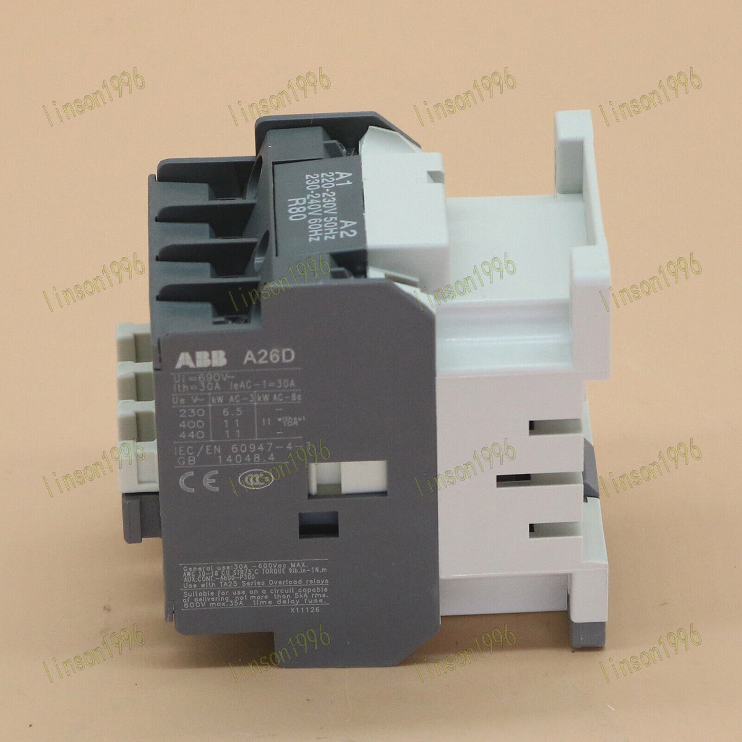 ABB A26D-30-10 Contactor 220-230V - ABB