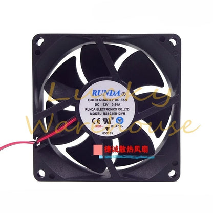 RUNDA RS8025B12VH-S 8025 12V 0.80A 8CM chassis inverter Computer fan