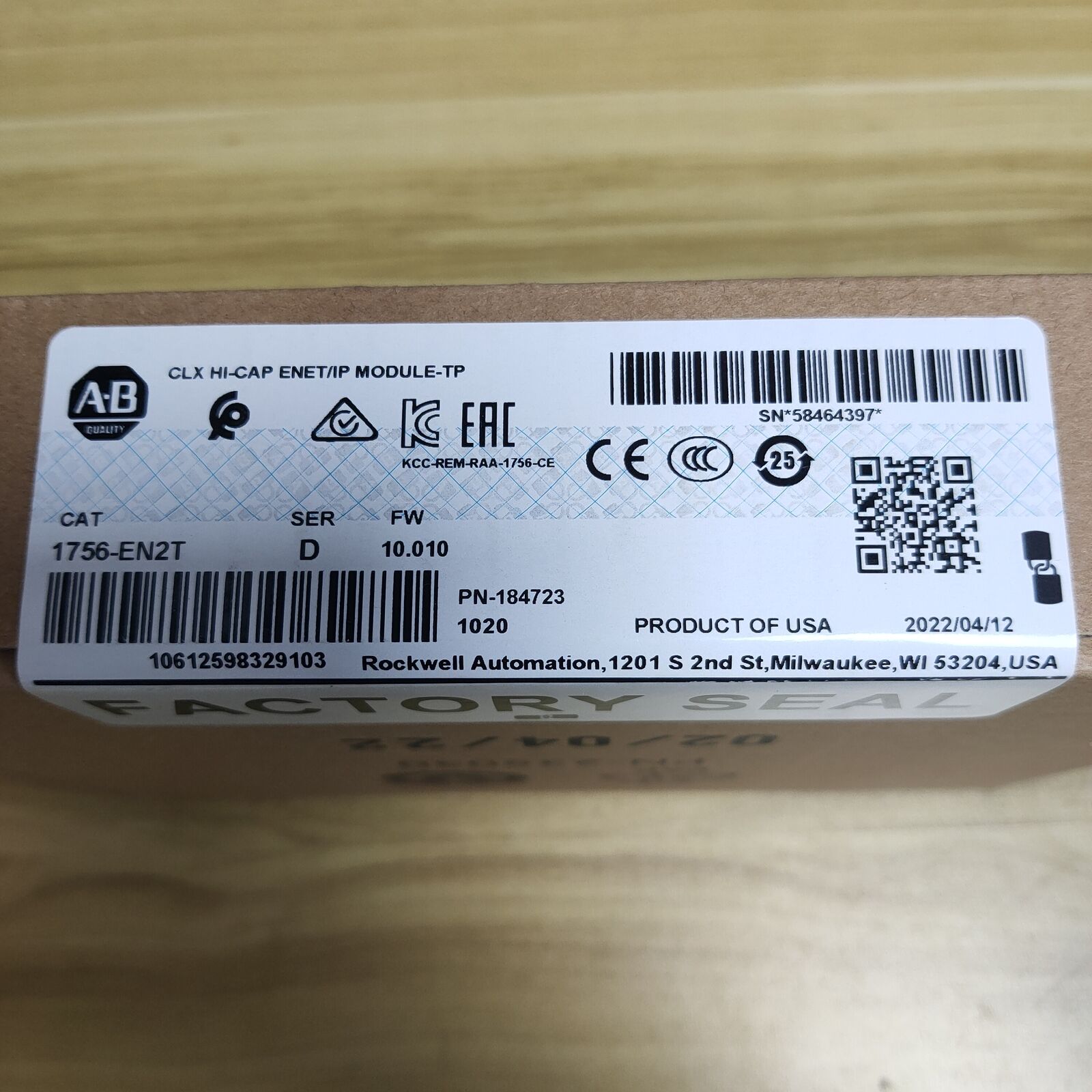 Allen-Bradley 16 CHNL.RTD/Resistance Input Module 1769IR6 New - ALLEN-BRADLEY