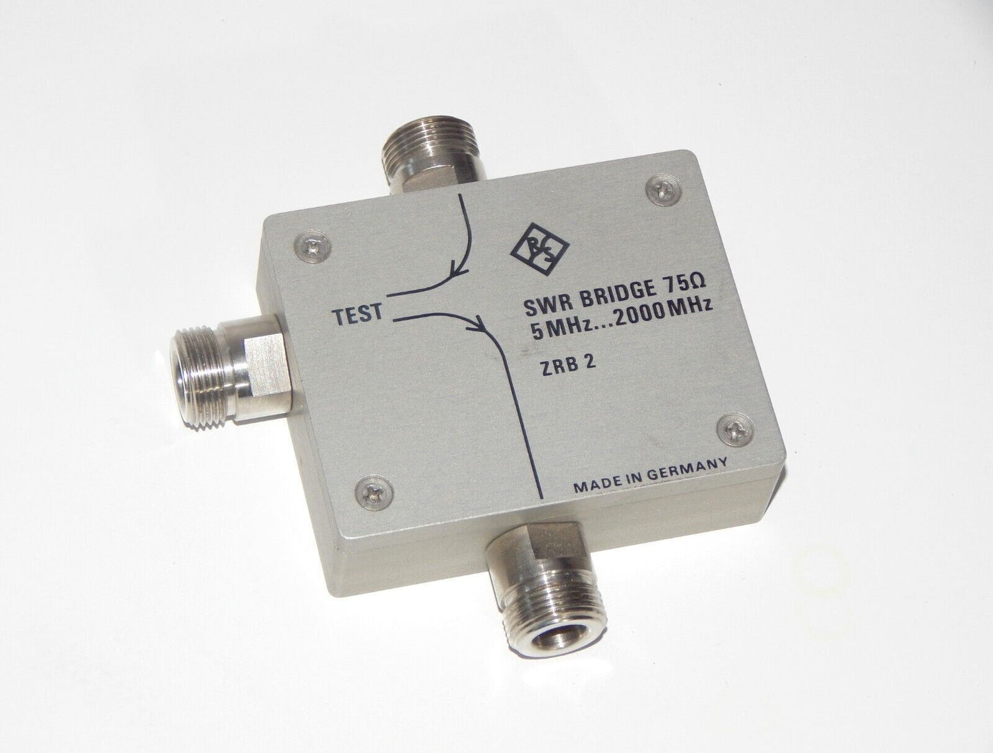 Rohde & Schwarz ZRB 2 SWR BRIDGE measuring bridge 75 Ohm 5 MHz ... 2000 MHz - ROHDE & SCHWARZ