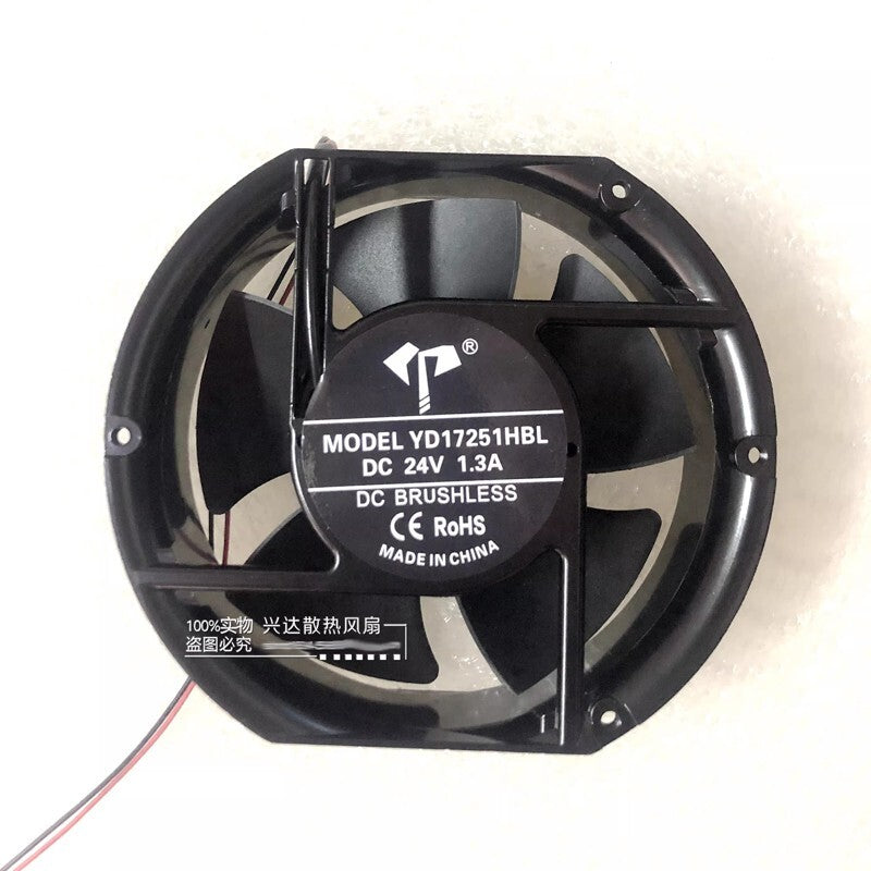 17251 YD17251HBL DC 24V 1.3A large airflow dual ball cooling fan