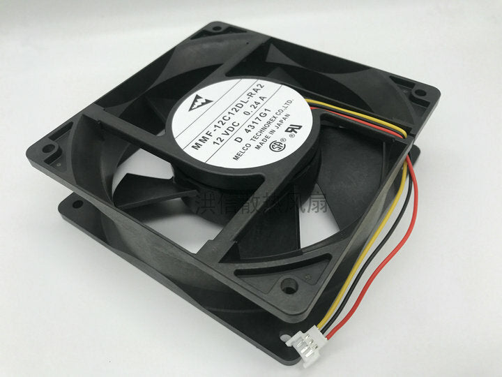 1pcs MMF-12C12DL-RA2 12VDC 0.24A 12CM 3-wire inverter cooling fan