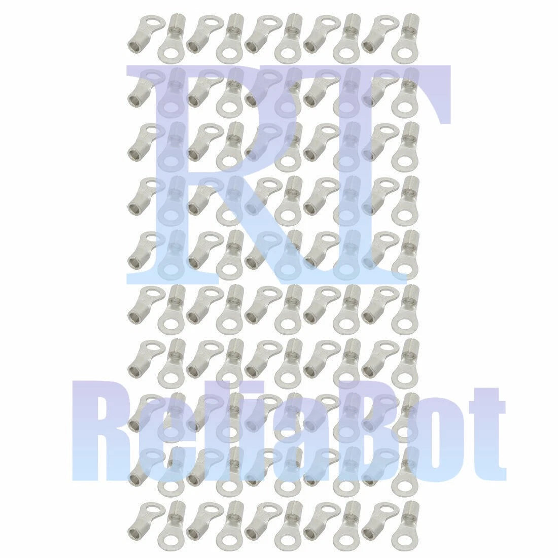 100Pcs RNB5.5-5 Bare Ring Tongue Type Non Insulated Terminals for AWG 12-10 Wire
