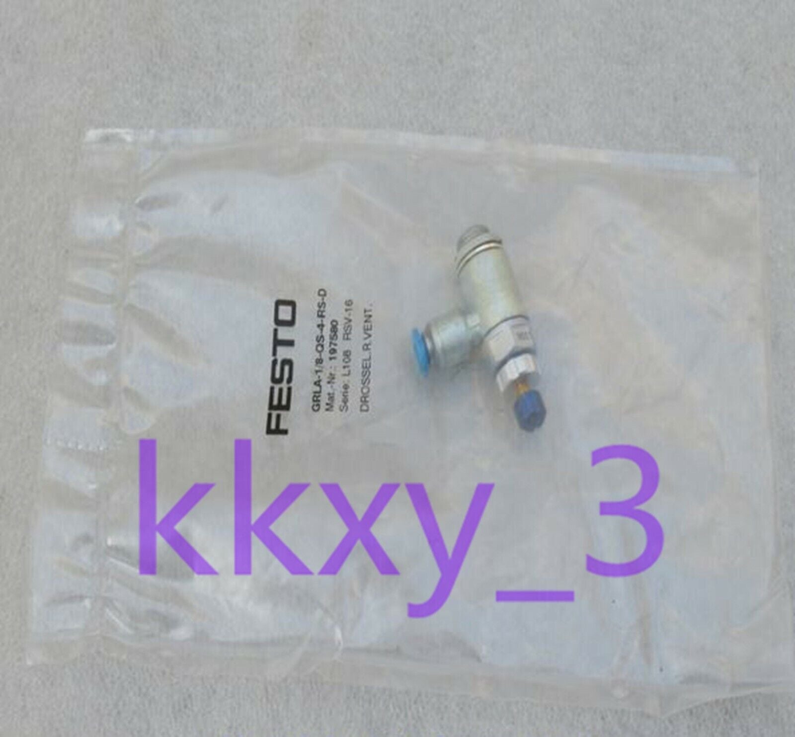 FESTO Gas Fitting GRLA-1/8-QS-4 - FESTO