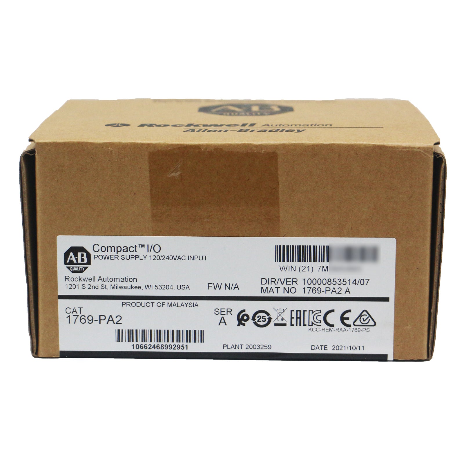 New Sealed Allen-Bradley 1769-PA2 Ser A Compact Power Supply 1769PA2 Input Modu - ALLEN-BRADLEY