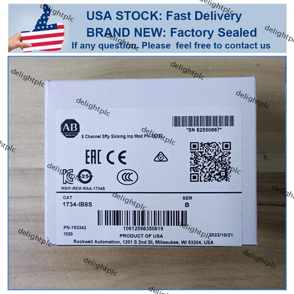 New Factory Sealed AB 1734-IB8S Digital Safety Input Module - NEW FACTORY SEALED