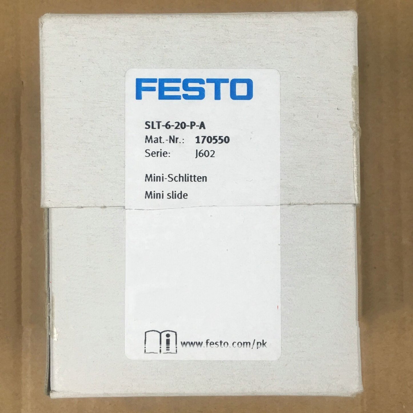 New 1PC FESTO Pneumatic Slide Spot Lever Model SLT-6-20-P-A 170550 - FESTO