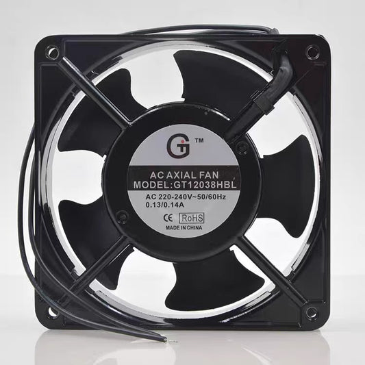 GT GT12038HBL 12038 AC220V-240V 0.13A/0.14A 12CM Axial Cooling Fan
