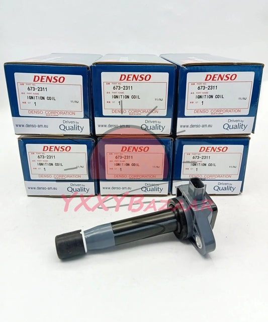 Denso 6Pcs Ignition Coils For Honda Accord Odyssey 08-17 30520-R70-A01 673-2311~