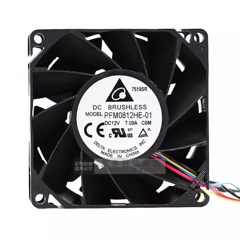 DELTA PFM0812HE-01 8038 DC12V 7.00A 4-Wire PWM Cooling Fan
