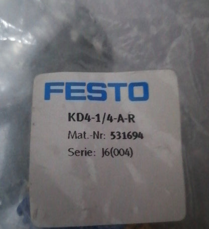 1PC FESTO Threaded plug KD4-1/4-A-R 531694Free shipping