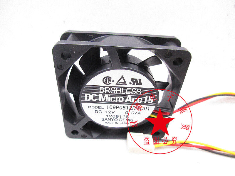 SANYO Micoro Ace15 109P0512M7D01 5CM 12V 0.07A Cooling Fan