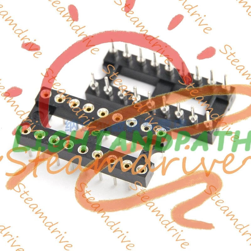 5PCS 18Pin DIP SIP Round IC Adaptor Sockets Solder Type Gold Plated Machined*