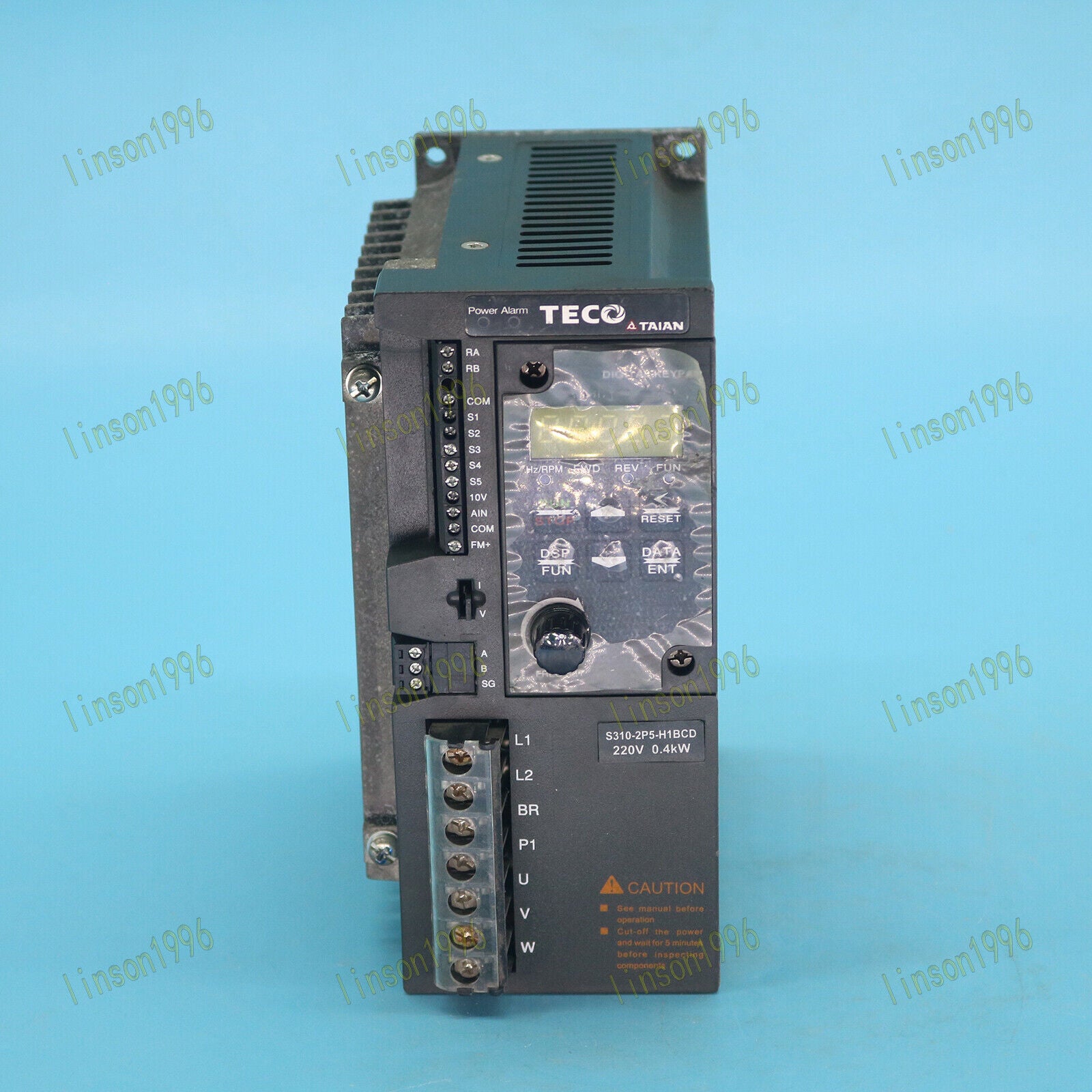 used 1PC  TECO inverter S310-2P5-H1BCD 0.4KW 220V Tested It In OK TECO