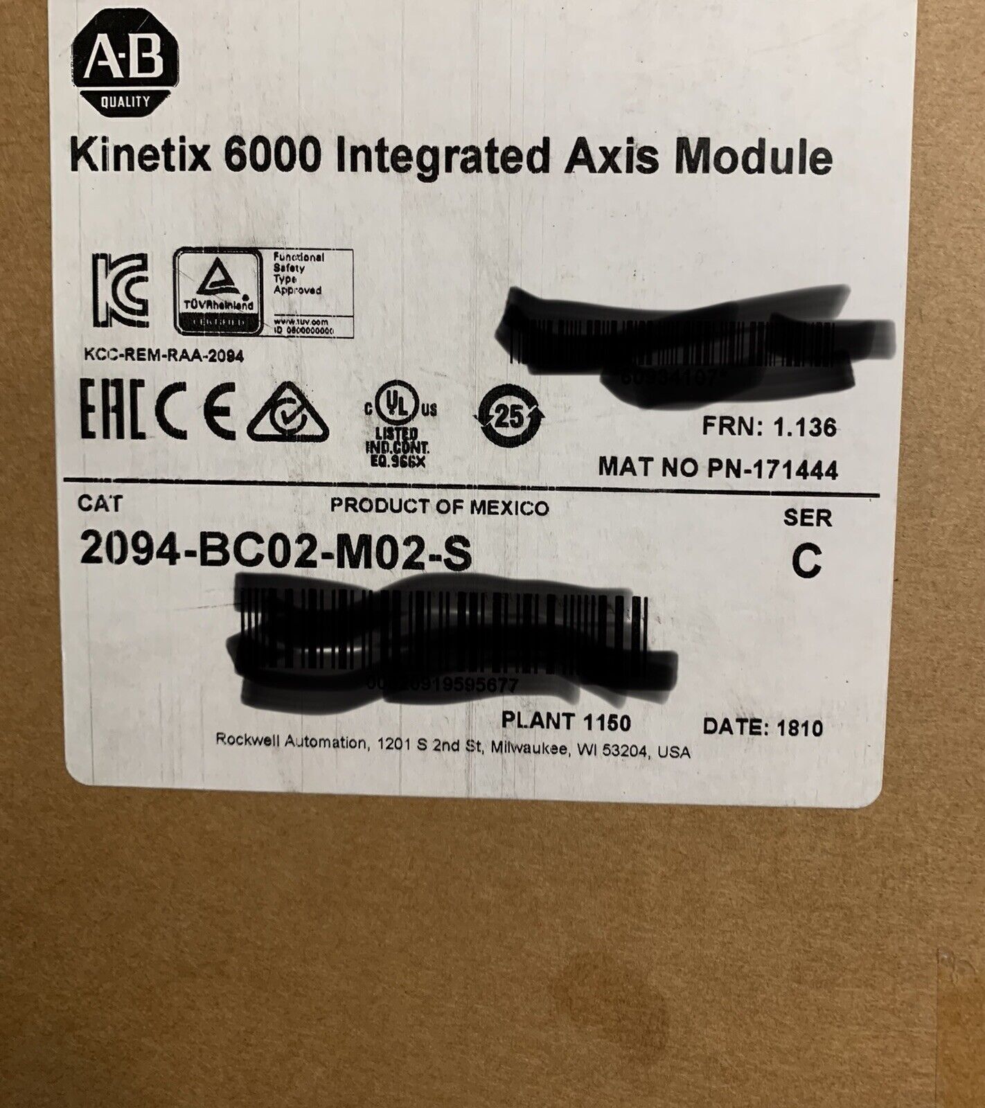 AB Kinetics 6000 Integrated Axis Module 2094-BC02-M02-S Factory Sealed - AB KINETICS