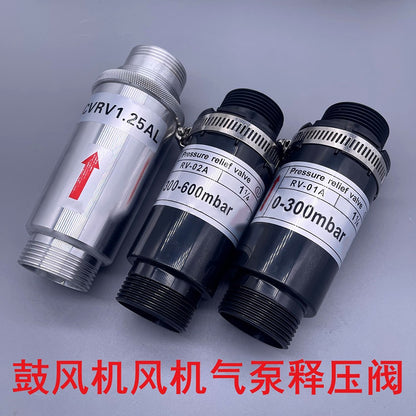 new RV-01A RV-02A Blower Pressure Relief Valve 0-300mbar 300-600mbar 1PCS