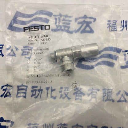 Festo HGL-1/8-1/8-B 543253 Throttle Valve ONE Year - FESTO