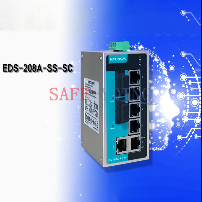 MOXA EDS-208A-SS-SC Ethernet Switch for PLC Applications - MOXA
