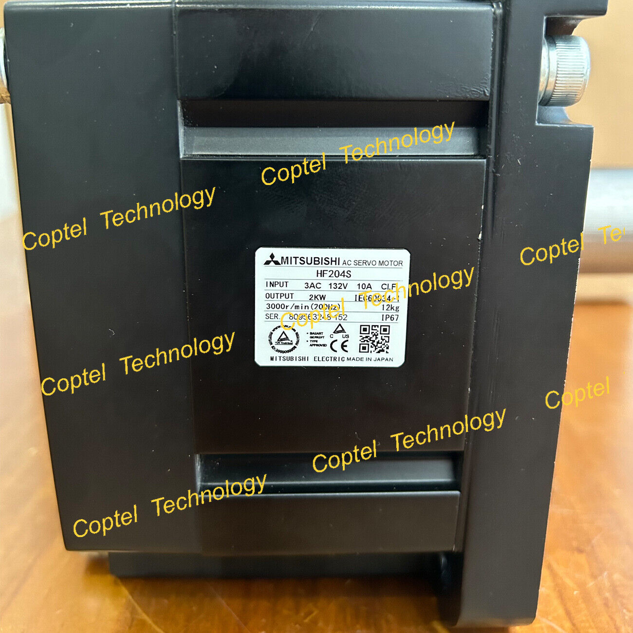 New Mitsubishi HF204S 3AC Servo Motor: 132V, 10A, 2KW, 300 RPM - MITSUBISHI