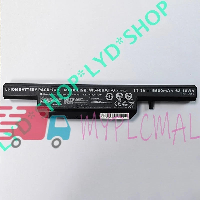 1 Pc. W540BAT-6 Laptop Battery 11.1V 62Wh 5600mAh For W155EU W550EU W540EU
