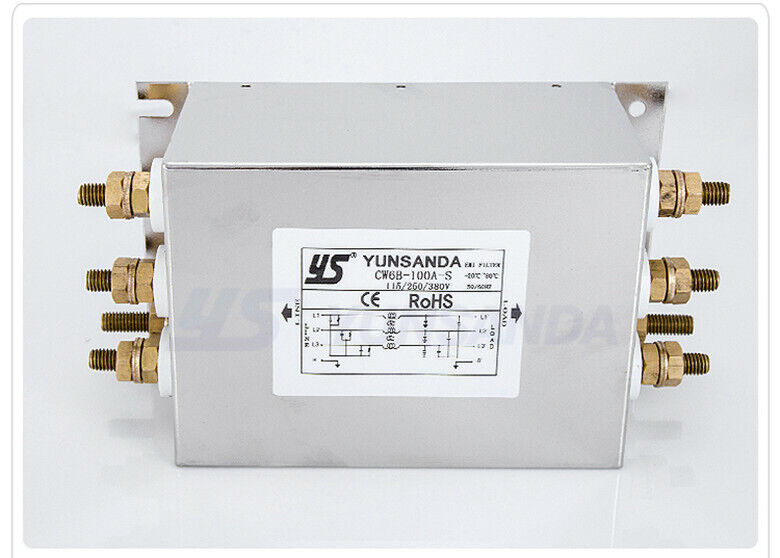new Three-phase AC Power Filter 380V Inverter EMI High Performance CW6B-100A-S 100A - CW POWER