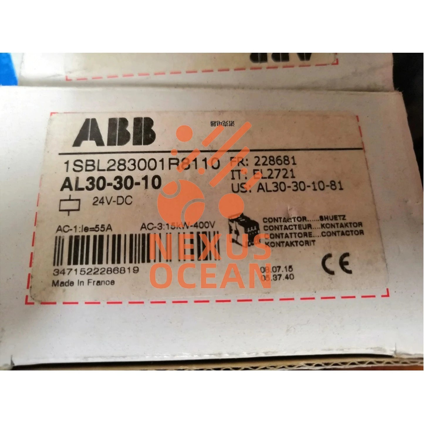 1PC ABB AL30-30-10 24VDC DC Contactor Fast Ship #YP1