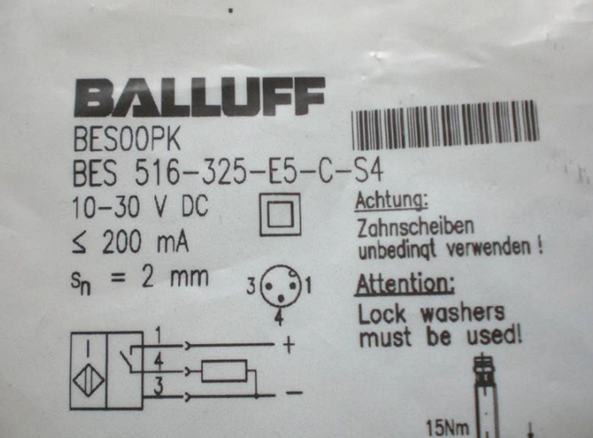 BALLUFF BES00PK BES 516-325-E5-C-S4 Proximity Sensor