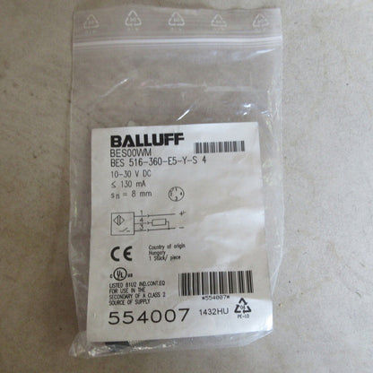 Balluff BES 516-360-E5-Y-S4 Proximity Sensor - BALLUFF