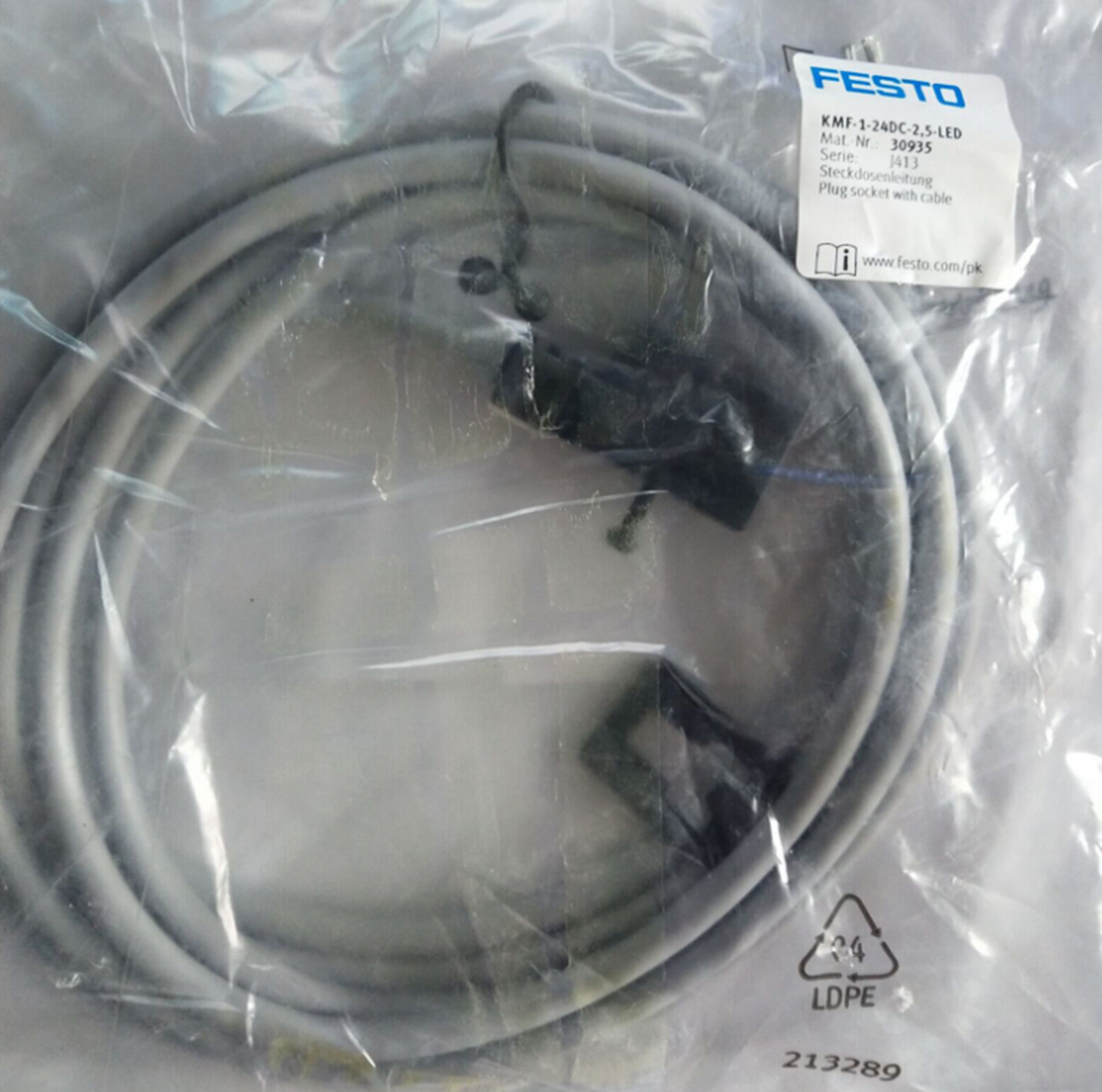 FESTO KMF-1-24DC-2,5-LED Plug Socket With Cable - FESTO