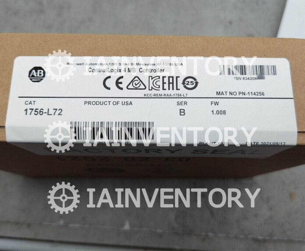 Allen Bradley 1756-L72 Next Day Air Tool - 1PC Available - ALLEN BRADLEY