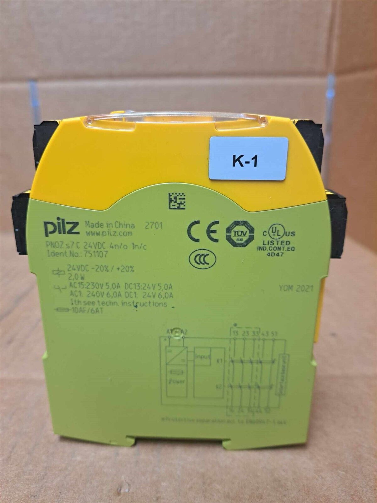 new Pilz Safety Relay PN0Z s7 C 24VDC Ident.No. 751107 - PILZ