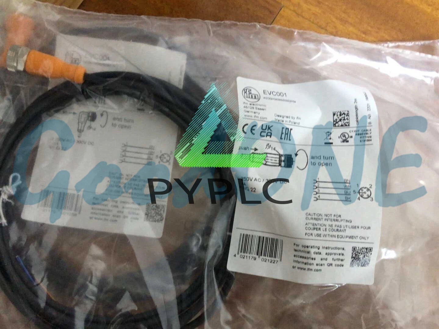 1PC IFM EVC001 Cable Sensor Connector