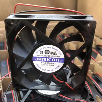 JAMICON KF0715H1SR-R 12V 0.41A 2wire cooling fan#QW