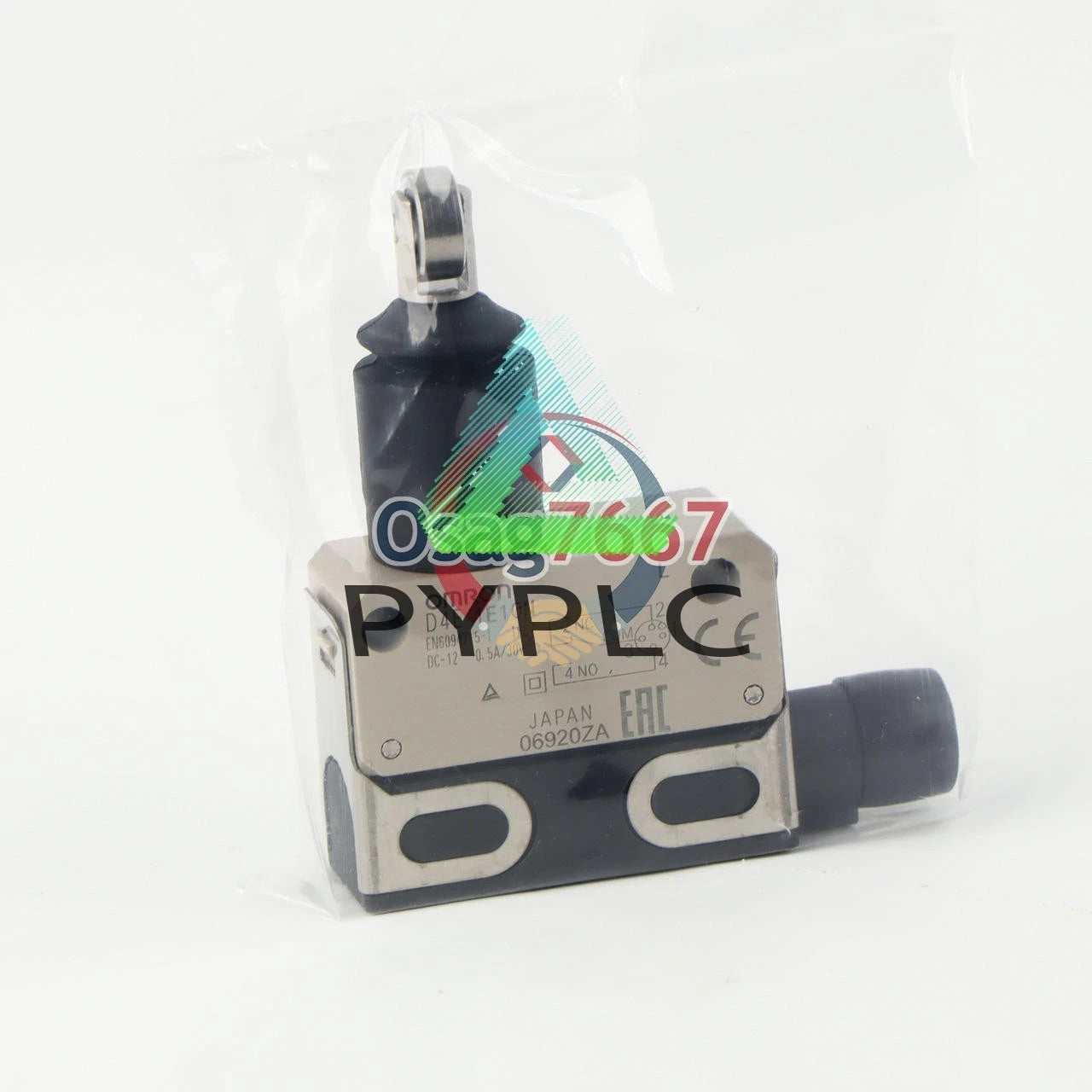 One Omron D4E-1E10N travel limit switch