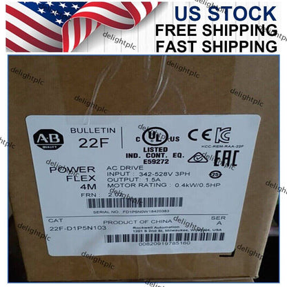 Allen Bradley PowerFlex 4M AC Drive 0.4 kW 0.5 HP 22F-D1P5N103 - ALLEN BRADLEY
